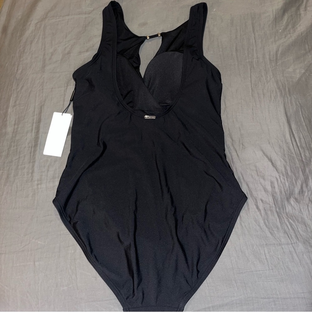 Calvin Klein Standard Tummy Control Panel High Neckline Soft Cups One Piece Swim - Picture 7 of 7